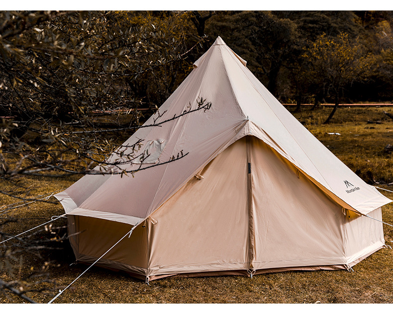 Cheap Goat Tents Mountainhiker 2022 5 8people 6M*6M Cotton Tent Light Luxury Camp Outdoor Camping Travel Self driving Yurt Large Waterproof Tent   